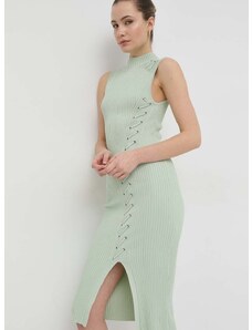 Šaty Guess zelená farba, mini, priliehavá