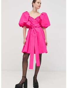 Šaty Pinko fialová farba, mini, áčkový strih