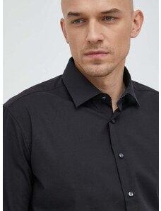 Bavlnená košeľa Seidensticker X-Slim pánska, čierna farba, slim, s klasickým golierom, 01.493690
