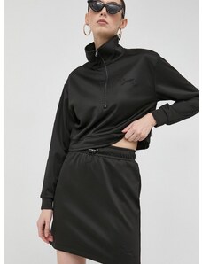 Sukňa Guess čierna farba, mini, rovný strih
