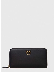 Kožená peňaženka Pinko dámsky, čierna farba, 100250.A0F1