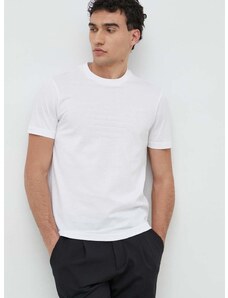 Bavlnené tričko Emporio Armani biela farba, s nášivkou, 8N1TD2 1JGYZ
