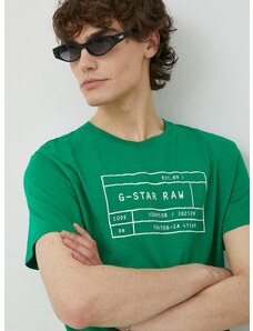 Bavlnené tričko G-Star Raw 2-pak hnedá farba, s potlačou