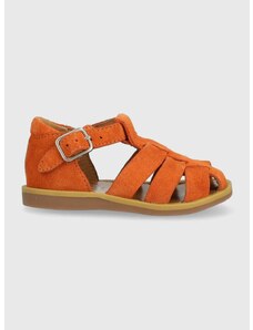 Pom D'api Detské kožené sandále Reebok Classic hnedá farba