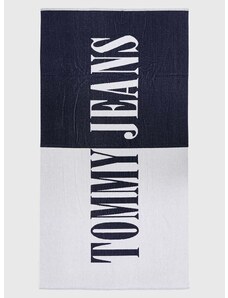 Bavlnený uterák Tommy Jeans tmavomodrá farba