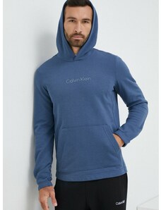 Tepláková mikina Calvin Klein Performance Essentials s kapucňou, jednofarebná