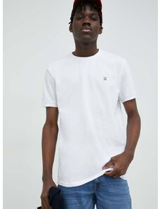 Bavlnené tričko Les Deux biela farba, jednofarebné