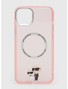 Puzdro na mobil Karl Lagerfeld iPhone 14 Plus 6,7'' ružová farba