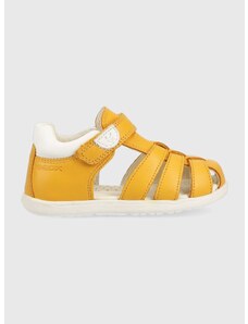 Detské kožené sandále Geox žltá farba