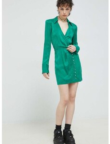 Šaty HUGO zelená farba, mini, priliehavá