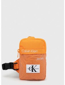 Malá taška Calvin Klein Jeans oranžová farba