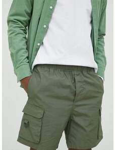 Bavlnené šortky Samsoe Samsoe zelená farba
