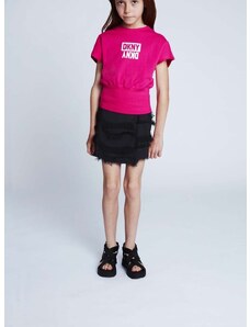 Detské bavlnené tričko Dkny ružová farba