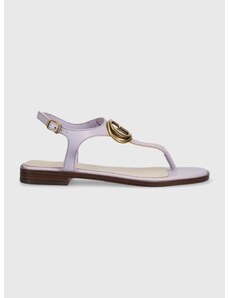 Kožené sandále Guess MIRY dámske, fialová farba, FL6MRY LEA21