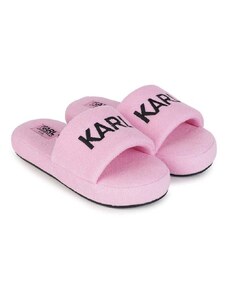 Detské šľapky Karl Lagerfeld ružová farba