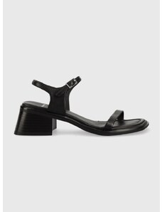Kožené sandále Vagabond Shoemakers INES dámske, čierna farba, na podpätku, 5311-101-20
