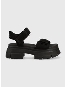 Sandále UGG Ashton Ankle dámske, čierna farba, na platforme, 1136764