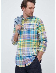 Bavlnená košeľa Polo Ralph Lauren pánska, voľný strih, so stojačikom