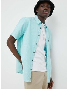 Bavlnená košeľa Levi's pánska, tyrkysová farba, regular, s klasickým golierom