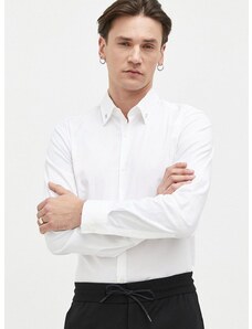 Košeľa HUGO pánska,biela farba,slim,s klasickým golierom,50490712