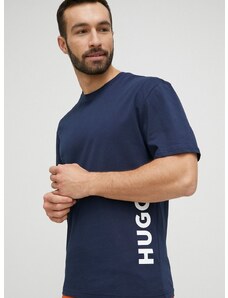 Plážové tričko HUGO tmavomodrá farba,s potlačou,50493727