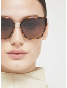 Slnečné okuliare Guess dámske, hnedá farba