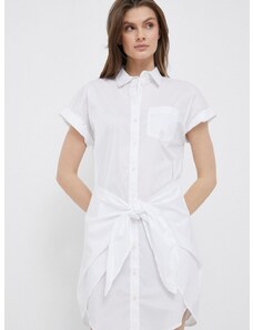 Šaty Lauren Ralph Lauren biela farba, mini, rovný strih