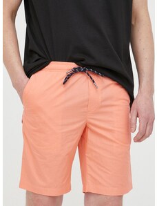 Bavlnené šortky Tommy Hilfiger oranžová farba