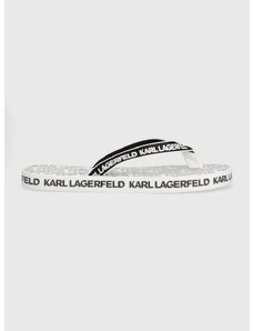 Žabky Karl Lagerfeld KOSTA MNS pánske, biela farba, KL71003