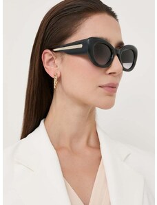 Slnečné okuliare Alexander McQueen AM0403S dámske, čierna farba