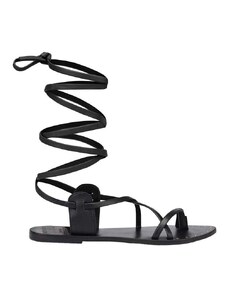 Kožené sandále Manebi Tie-Up Leather Sandals dámske, čierna farba, L 7.0 Y0