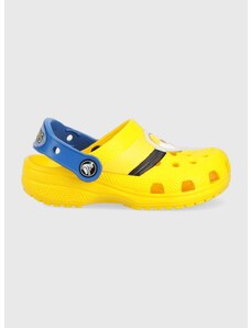 Detské šľapky Crocs x Minions žltá farba