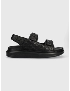 Kožené sandále Karl Lagerfeld KAPRI MENS pánske, čierna farba, KL52503
