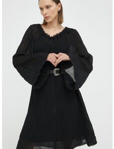 Šaty By Malene Birger Emoras čierna farba, mini, rovný strih