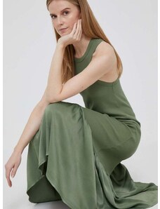 Šaty Deha zelená farba, midi, áčkový strih