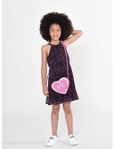 Dievčenské šaty Michael Kors čierna farba, mini, rovný strih