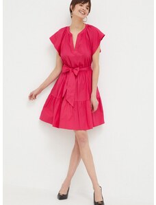 Šaty Lauren Ralph Lauren ružová farba, mini, áčkový strih