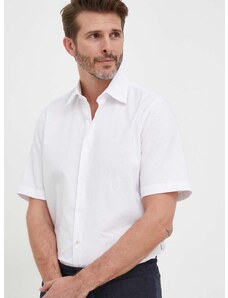 Bavlnená košeľa BOSS BOSS ORANGE pánska,biela farba,regular,s klasickým golierom,50489351