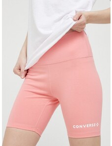 Šortky Converse dámske, fialová farba, jednofarebné, stredne vysoký pás