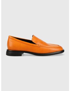 Kožené mokasíny Vagabond Shoemakers BRITTIE dámske, oranžová farba, na plochom podpätku, 5451.001.44