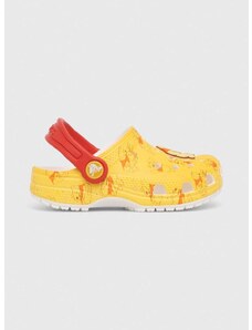 Detské šľapky Crocs žltá farba