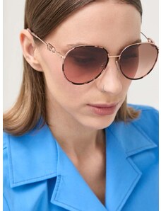 Slnečné okuliare Michael Kors EMPIRE dámske, hnedá farba, 0MK1128J