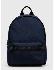 Ruksak Tommy Jeans dámsky, tmavomodrá farba, malý, s potlačou