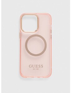 Puzdro na mobil Guess iPhone 14 Pro Max 6,7" ružová farba