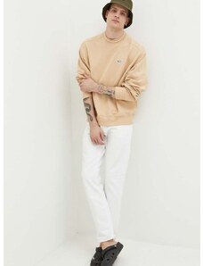 Mikina Tommy Jeans pánska, béžová farba, jednofarebná