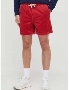 Štruksové šortky Polo Ralph Lauren červená farba,710800214