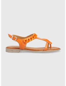 Sandále Mustang dámske, oranžová farba, 1388809