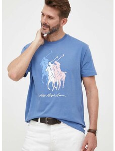 Bavlnené tričko Polo Ralph Lauren s potlačou