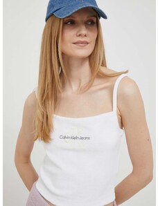 Top Calvin Klein Jeans dámsky, biela farba, J20J221418