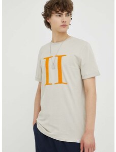 Bavlnené tričko Les Deux béžová farba, melanžové